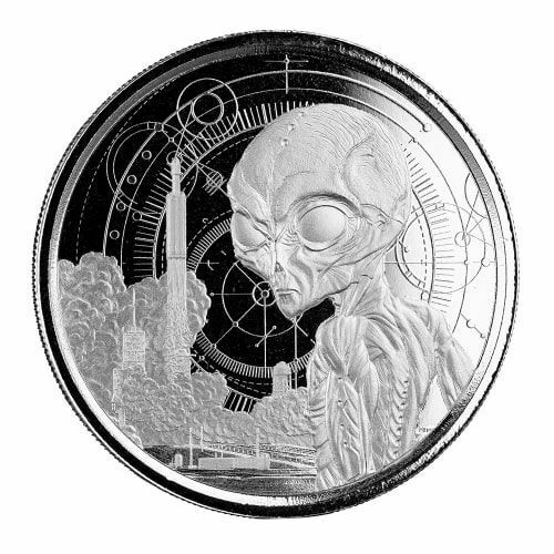 Read more about the article 2021 1 oz Ghana Alien Silver Coin .999