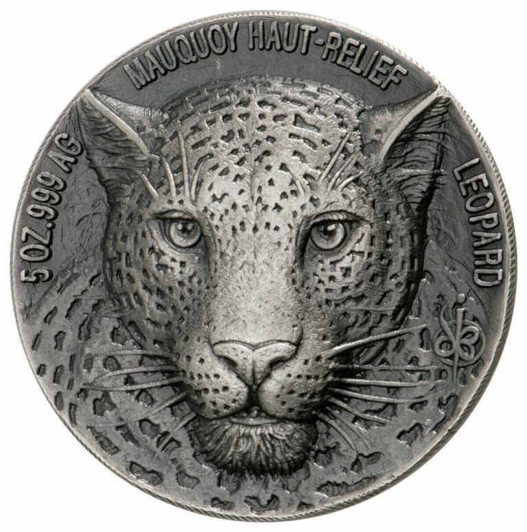 Read more about the article Ivory Coast (2018) Big 5 Series (Leopard) 5oz silver coin (CFA 5000 Francs)