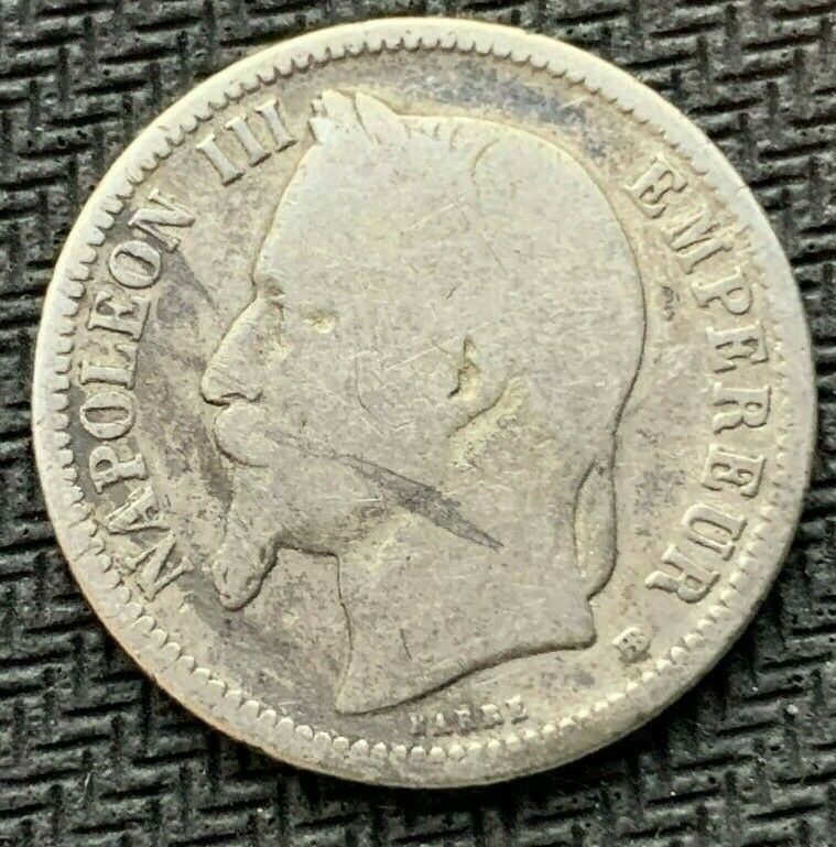 Read more about the article 1870 BB France 1 Franc Coin Circulated  835 Silver ( 1.9 Million Minted )  #B497