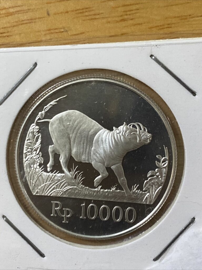 Read more about the article 1987 Indonesia Babirusa silber proof coin