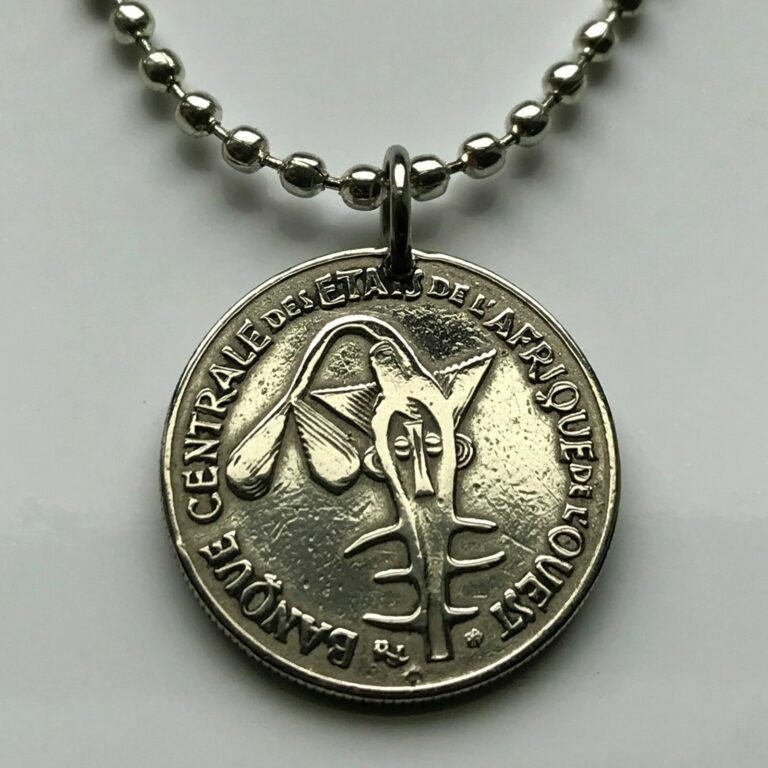 Read more about the article 2002 West Africa States 50 Francs coin pendant sawfish Senegal Togo Niger 001785