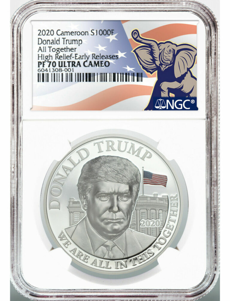 Read more about the article 2020 Silver 1 oz Donald Trump High Relief Early Releases NGC PF70 Ultra Cameo