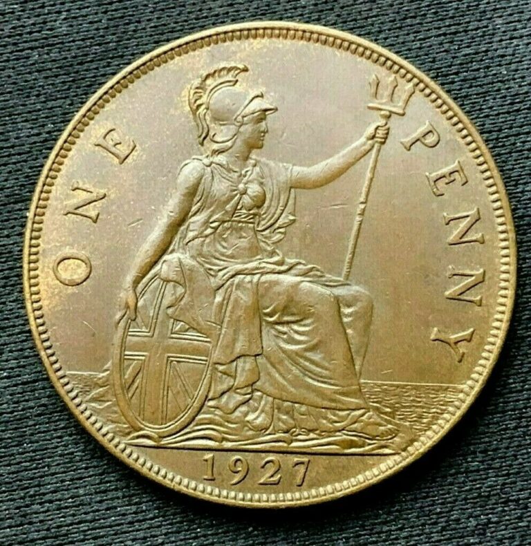 Read more about the article 1927 Great Britain Penny Coin UNC     Bronze World Coin    #C403