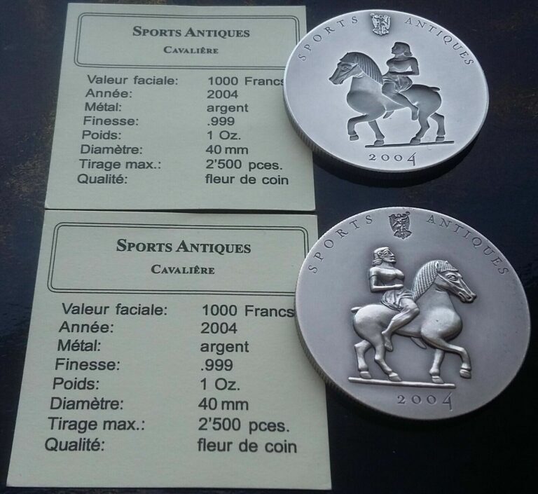 Read more about the article Togo 1000 Francs 2004 Antique Princess Sports 1 Ounce Silver 999 Scarce Coin Set