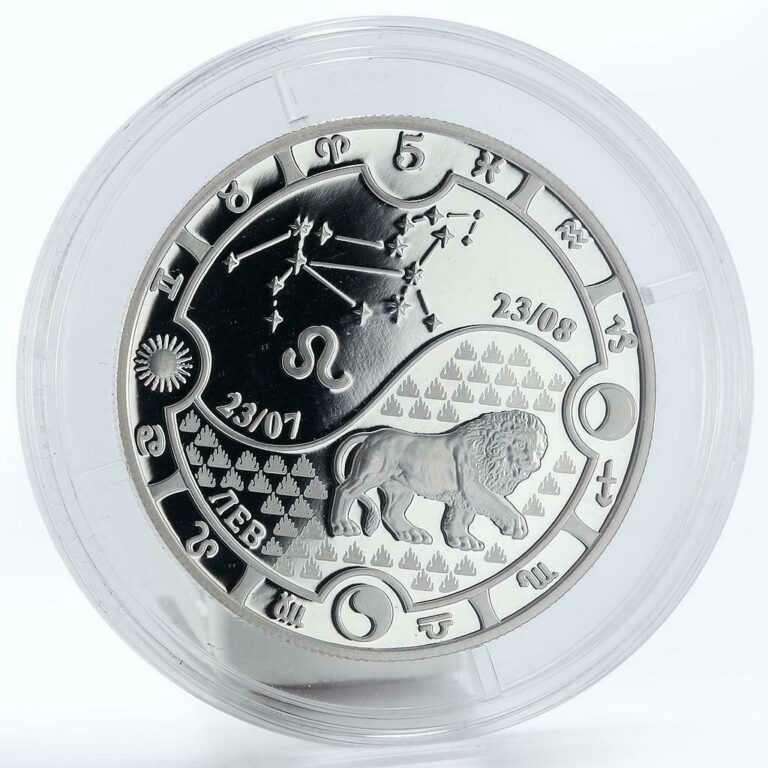 Read more about the article Gabon 1000 francs Zodiac Leo proof silver coin 2014