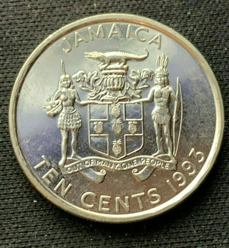 Read more about the article 1993 Jamaica 10 Cents Coin PROOF    World Coin   Nickel Plated Steel      #K1568