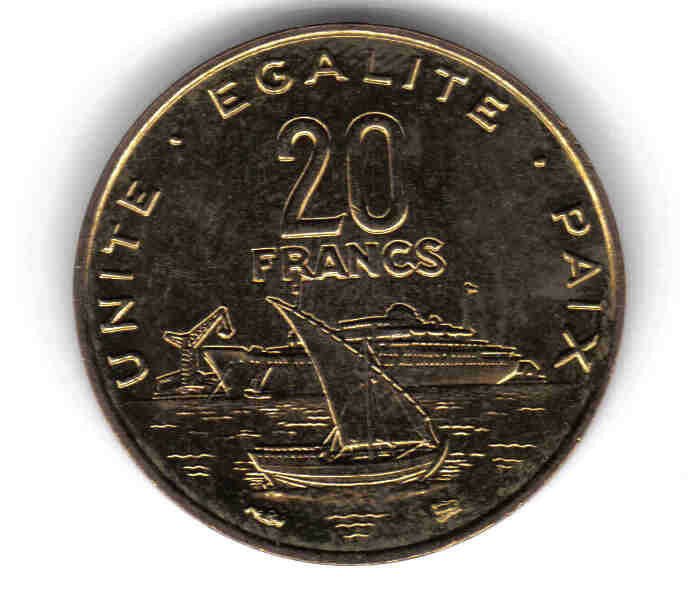 Read more about the article DJIBOUTI: UNCIRCULATED COIN PAIR  5 and 20 FRANCS