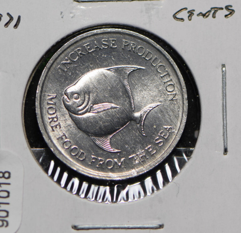 Read more about the article Singapore 1971 5 Cents Pomfret fish animal  901018 combine shipping