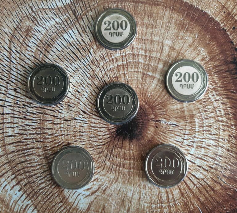 Read more about the article Armenia set of 6 200 Dram commemorative coins Trees of Armenia