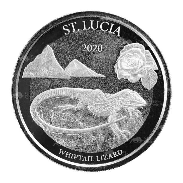 Read more about the article 1 oz 2020 Scottsdale Mint EC8 St. Lucia Whiptail Lizard Silver Coin