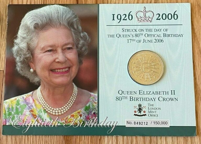 Read more about the article 2006 Tristan Da Cunha TDC 5 Pounds – Queen Elizabeth’s 80th Birthday