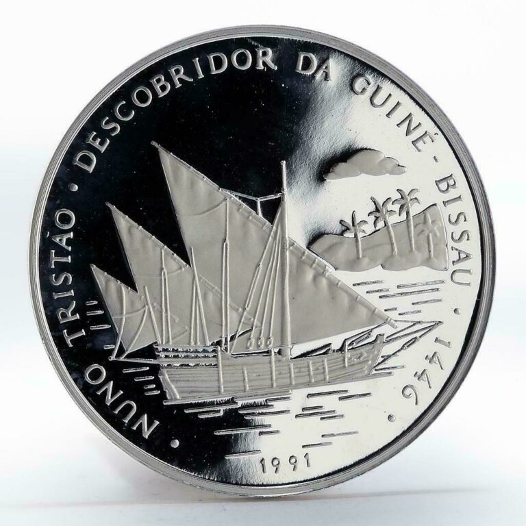 Read more about the article Guinea-Bissau 10000 pesos 545th Anniversary Nuno Tristau silver proof coin 1991