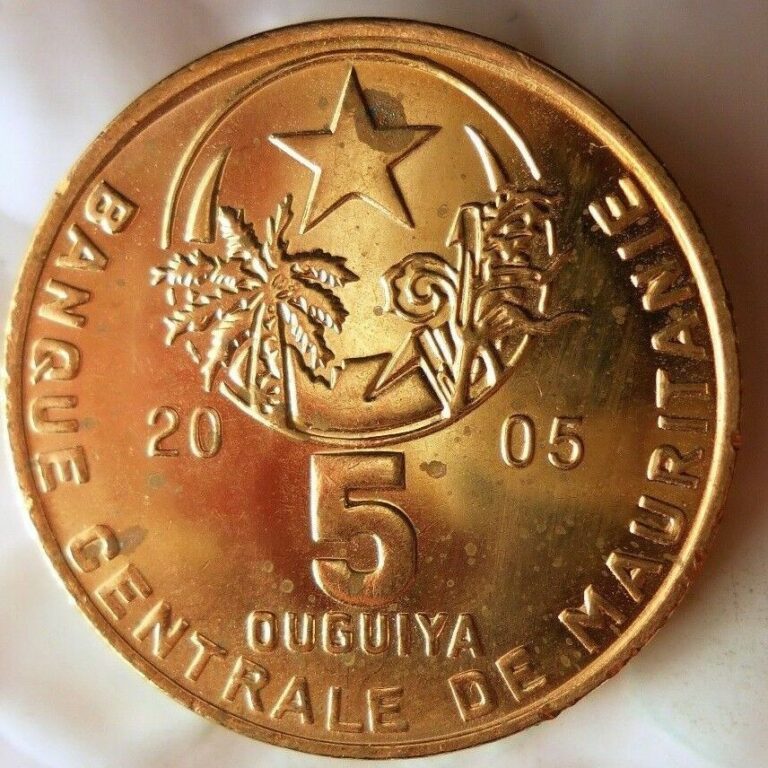 Read more about the article 2005 MAURITANIA 5 OUGUIYA – AU/UNC – Exotic Coin – FREE SHIPPING – BIN #HHH