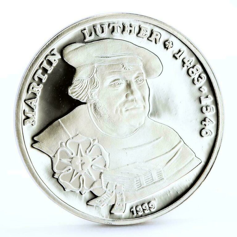 Read more about the article Togo 1000 francs Reformation Martin Luther proof silver coin 1999