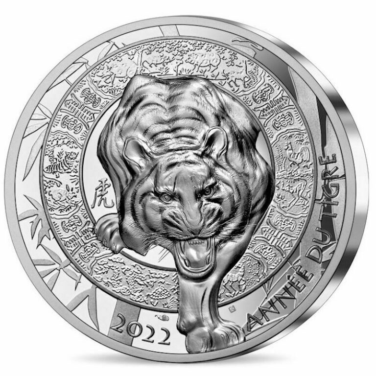 Read more about the article 2022 France € 20 Euro HIGH RELIEF Silver Proof Coin Lunar Year of the Tiger