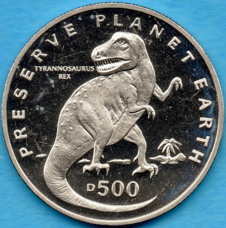 Read more about the article Bosnia And Her Herzegovina 1993 500 Dinara Coin – T-Rex Tyrannosaurus Rex