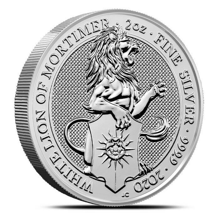 Read more about the article 2020 Great Britain 2 oz Silver Queen’s Beasts White Lion of Mortimer Coin .9999
