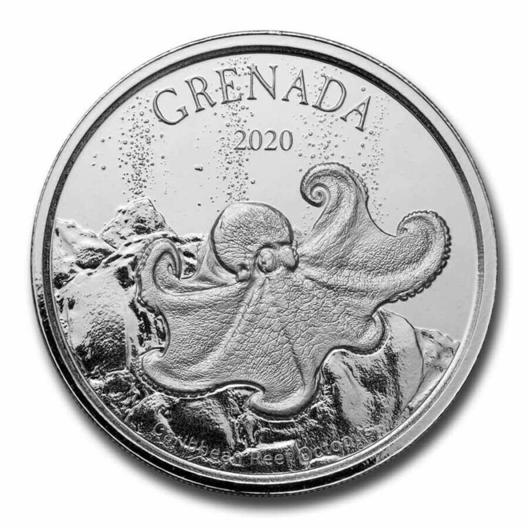 Read more about the article 2020 Grenada 1 oz Silver Octopus BU – SKU#217195