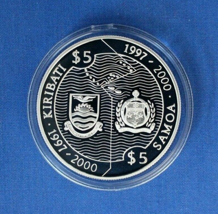 Read more about the article 1997 Samoa and Kiribati Silver Proof $5 Half coins in Capsule with COAs