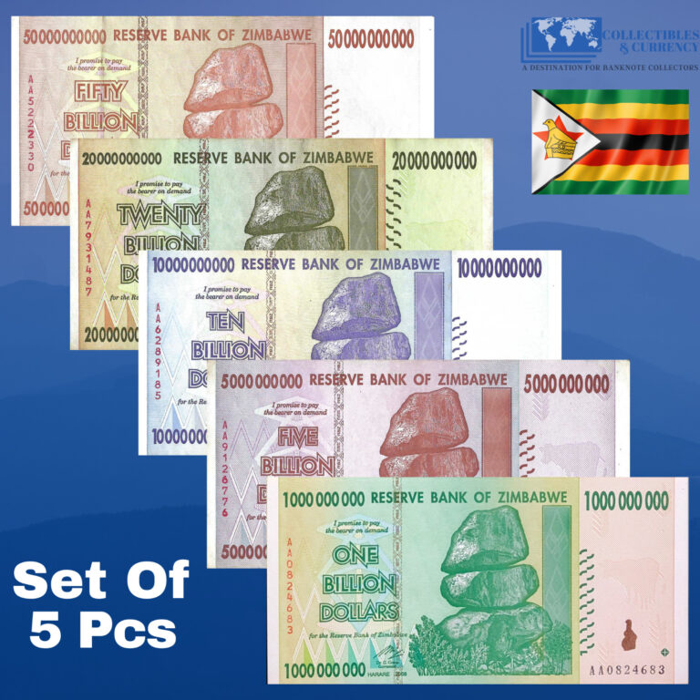 Read more about the article ZIMBABWE 1 5 10 20 50 Billion Dollars 2008 – USED Condition – [TRILLION 50 100]