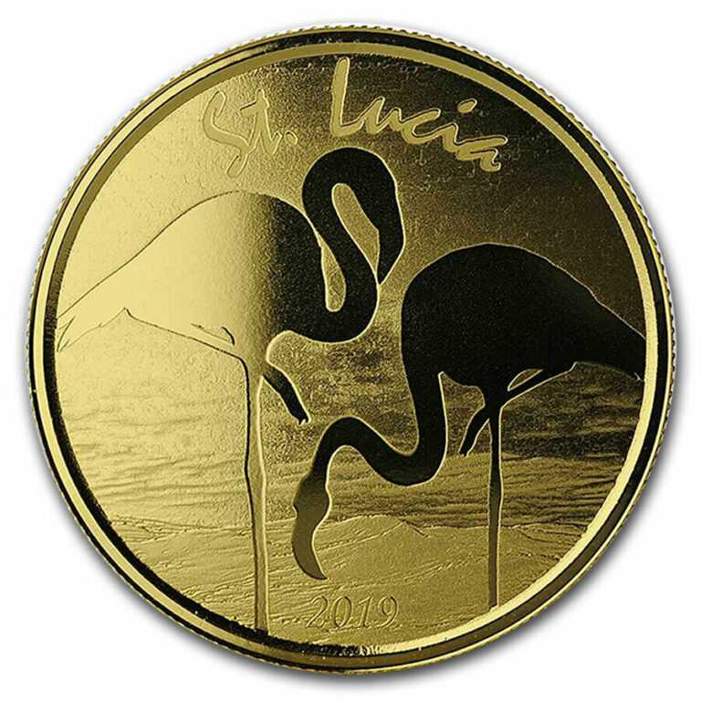 Read more about the article 2019 St. Lucia 1 oz Gold Pink Flamingo BU – SKU#199097