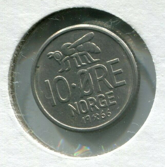 Read more about the article Foreign Coin – Norway – Ten Ore (10 Øre) 1966