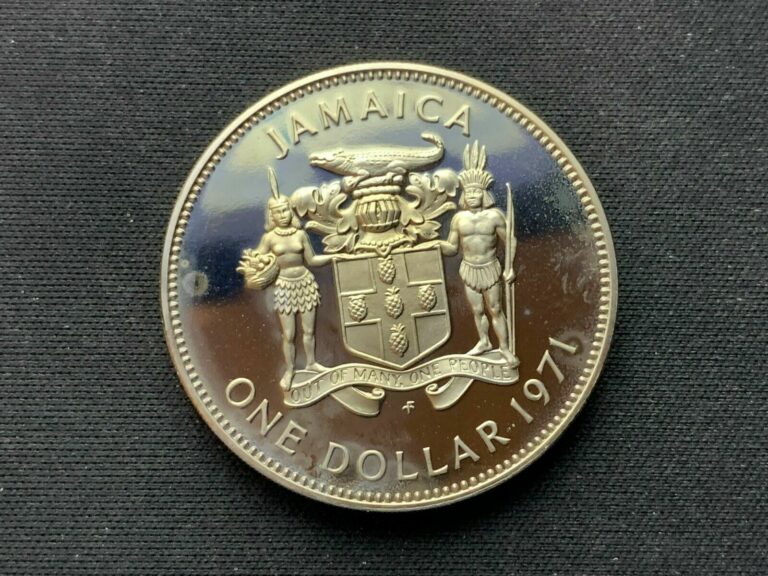 Read more about the article 1971 Jamaica Dollar Coin PROOF ( Mintage 15K ) Franklin Mint  #C255