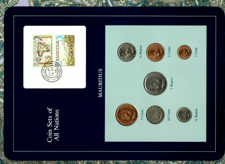 Read more about the article Coin Sets of All Nations Mauritius 1978 UNC 1/4 1/2 1 Rupee 10 5 2 1 Cents