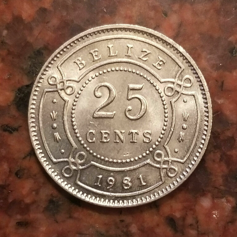 Read more about the article 1981 BELIZE 25 CENTS COIN – HIGH GRADE – #A6372