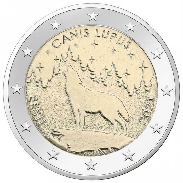 Read more about the article 2021 Estonia € 2 Euro Uncirculated UNC Coin The Wolf