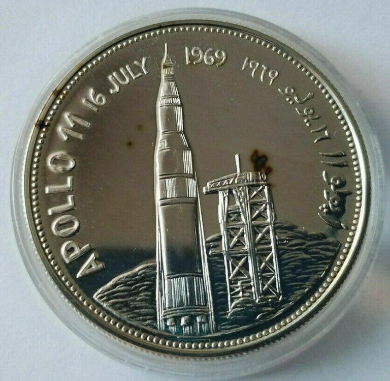 Read more about the article Yemen 2 real 1969 Apollo 11 Space   Silver