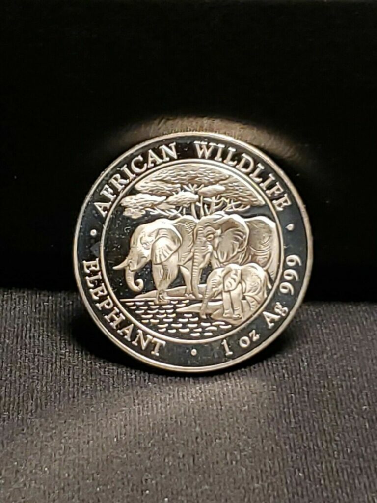 Read more about the article 2013 Somalia Elephant 1 oz .999 Silver Coin 100 Shillings