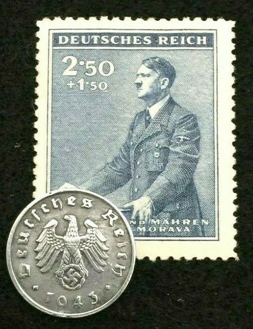 Read more about the article Rare Old WWII German War Coin One Reichspfennig and Stamp World War 2 Artifact