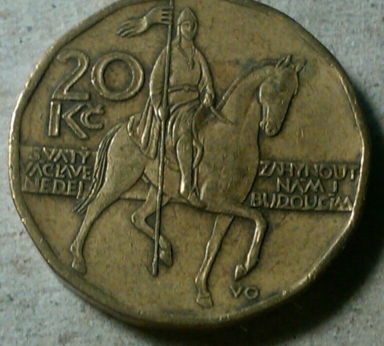 Read more about the article Czech Republic 20 korun 1997 Knight w/ Horse and Rampant Lion