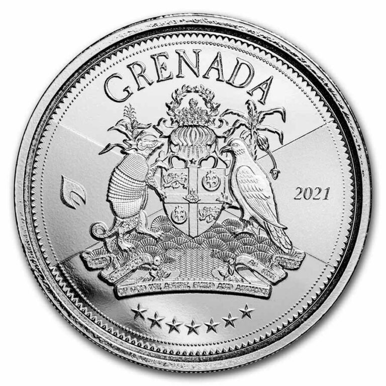 Read more about the article 2021 Grenada 1 oz Silver Coat of Arms BU – SKU#242227