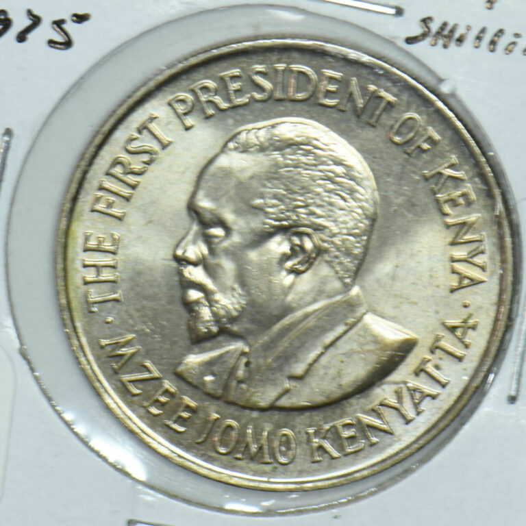 Read more about the article Kenya 1975 Mzeejomo Kenyatta Shilling Lions animal First President Of Kenya 1915