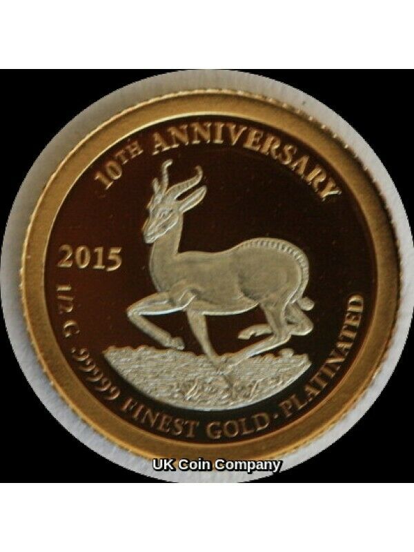 Read more about the article 2015 Gabon Springbok 1/2 Gram Gold Proof Like Coin