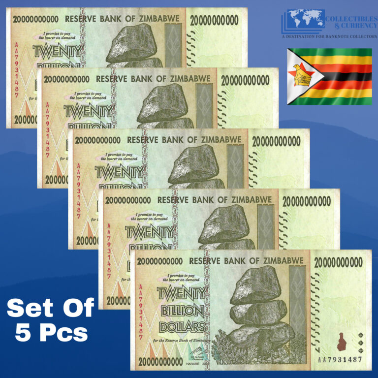 Read more about the article 5x 20 BILLION ZIMBABWE DOLLAR 2008  USED CONDITION  FAST SHIP [TRILLION 50 100]