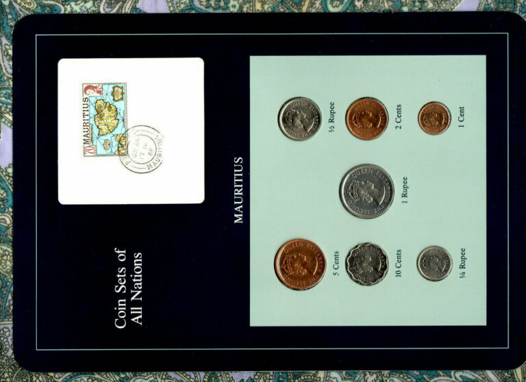 Read more about the article Coin Sets of All Nations Mauritius 1978 UNC 1/4 1/2 1 Rupee 10 5 2 1 Cents