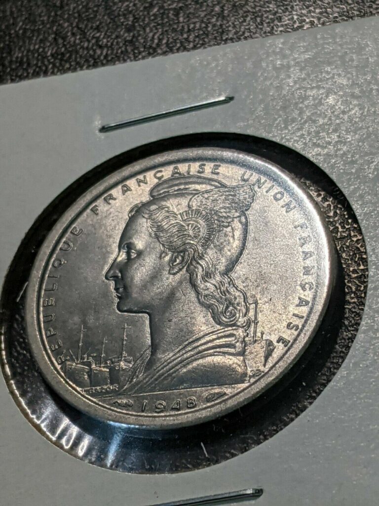 Read more about the article 1948 A Togo Aluminum 2 Francs UNC KM 5 Scarce coin