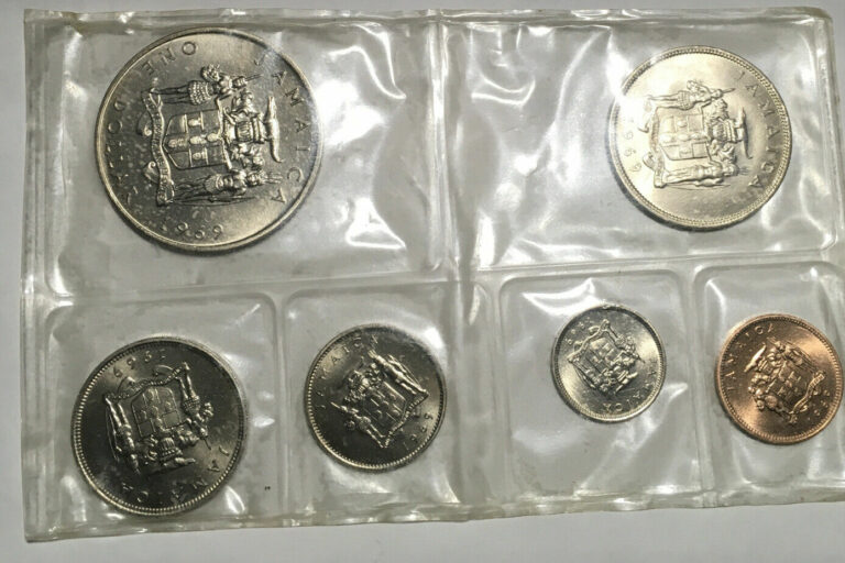 Read more about the article Jamaica 1969 Mint Set 6 Coins In Original Cello