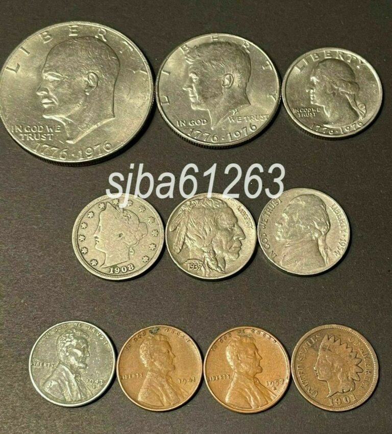 Read more about the article Coin Lot Starter Set 10 Coins  IKE  JFK  Old Cents  Buffalo  V nickel