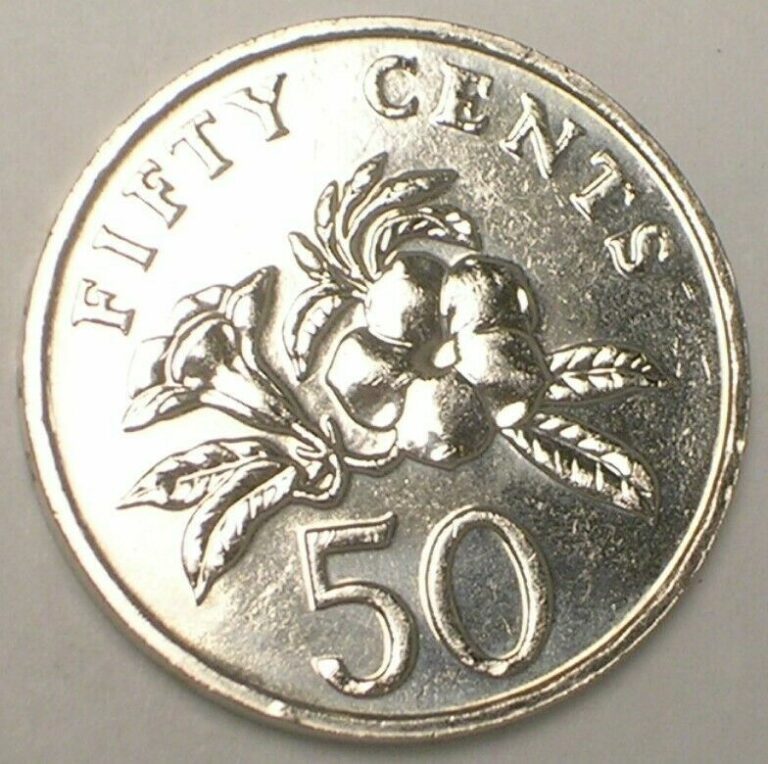 Read more about the article 2009 Singapore Singaporean 50 Cents Allamanda Plant Coin XF+