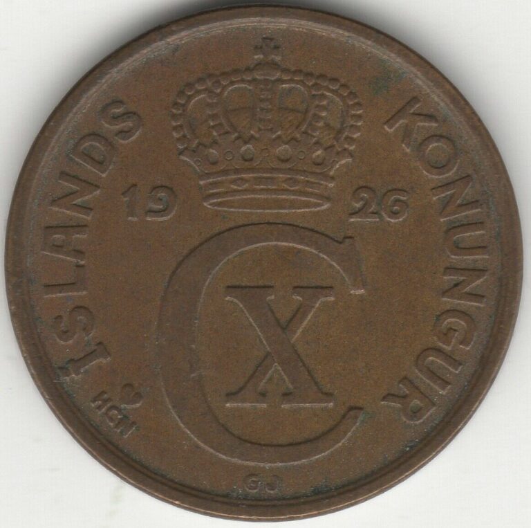 Read more about the article 1926 Iceland 5 Aurar Coin | European Coins | Pennies2Pounds