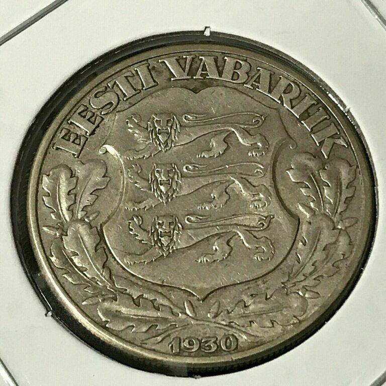 Read more about the article 1930 ESTONIA SILVER 2 KROONI NICE COIN