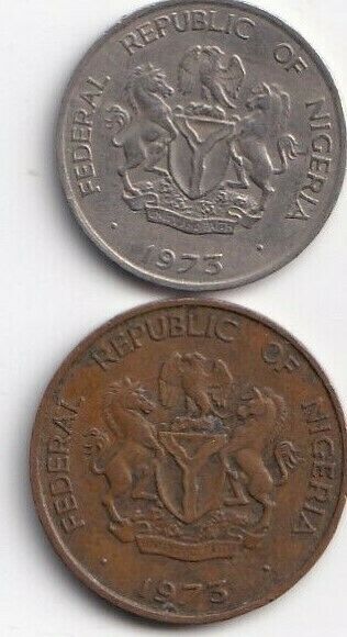 Read more about the article 2 DIFFERENT COINS from NIGERIA – 1 and 10 KOBO (BOTH DATING 1973)