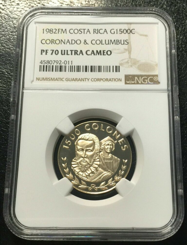 Read more about the article Costa Rica 1982 Gold NGC PF70UC Top grade
