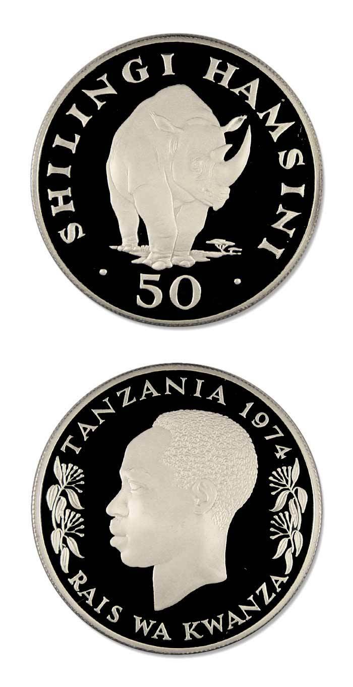 Read more about the article WWF Tanzania Rhino 50 Shilling 1974 Proof Silver Crown