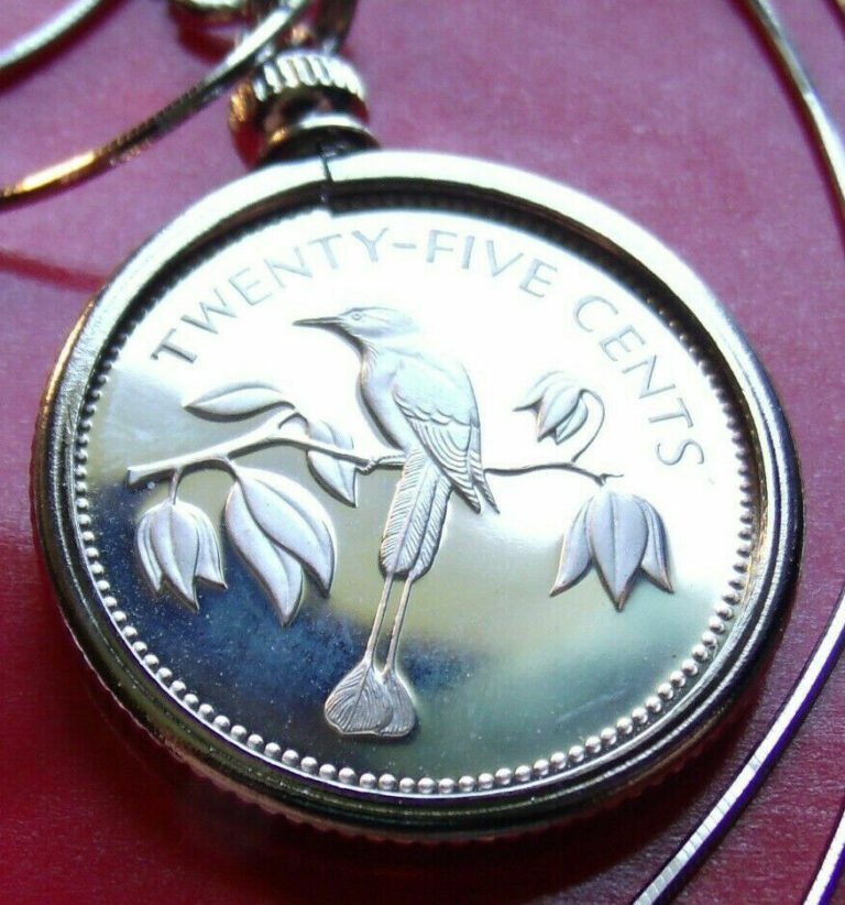 Read more about the article 1974 Belize Island Flycatcher Silver Coin Pendant on a  20″ Italian Silver Chain