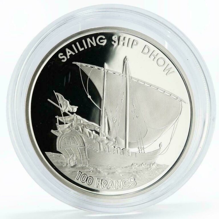 Read more about the article Djibouti 100 francs History in Ships series Sailing Ship Dhow silver coin 2018